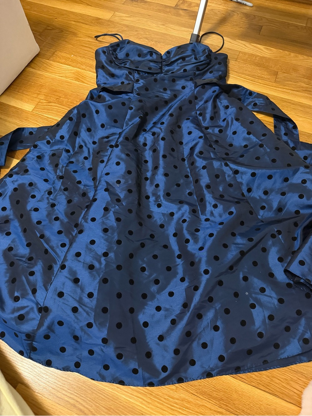 Onyx Nite Deep Blue Satin Evening Dress
